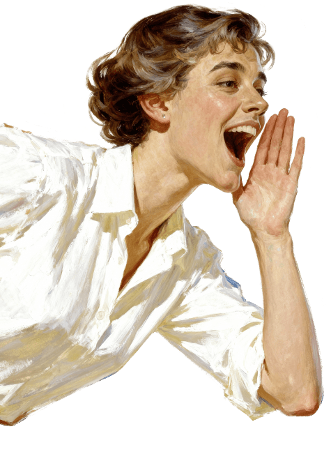 Женщина говорит